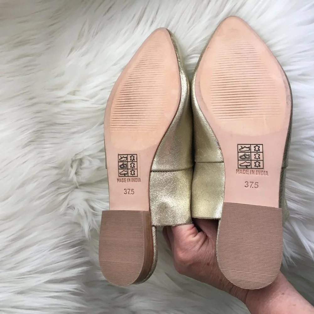 NEW free people metallic slip on mules - Picture 7 of 7